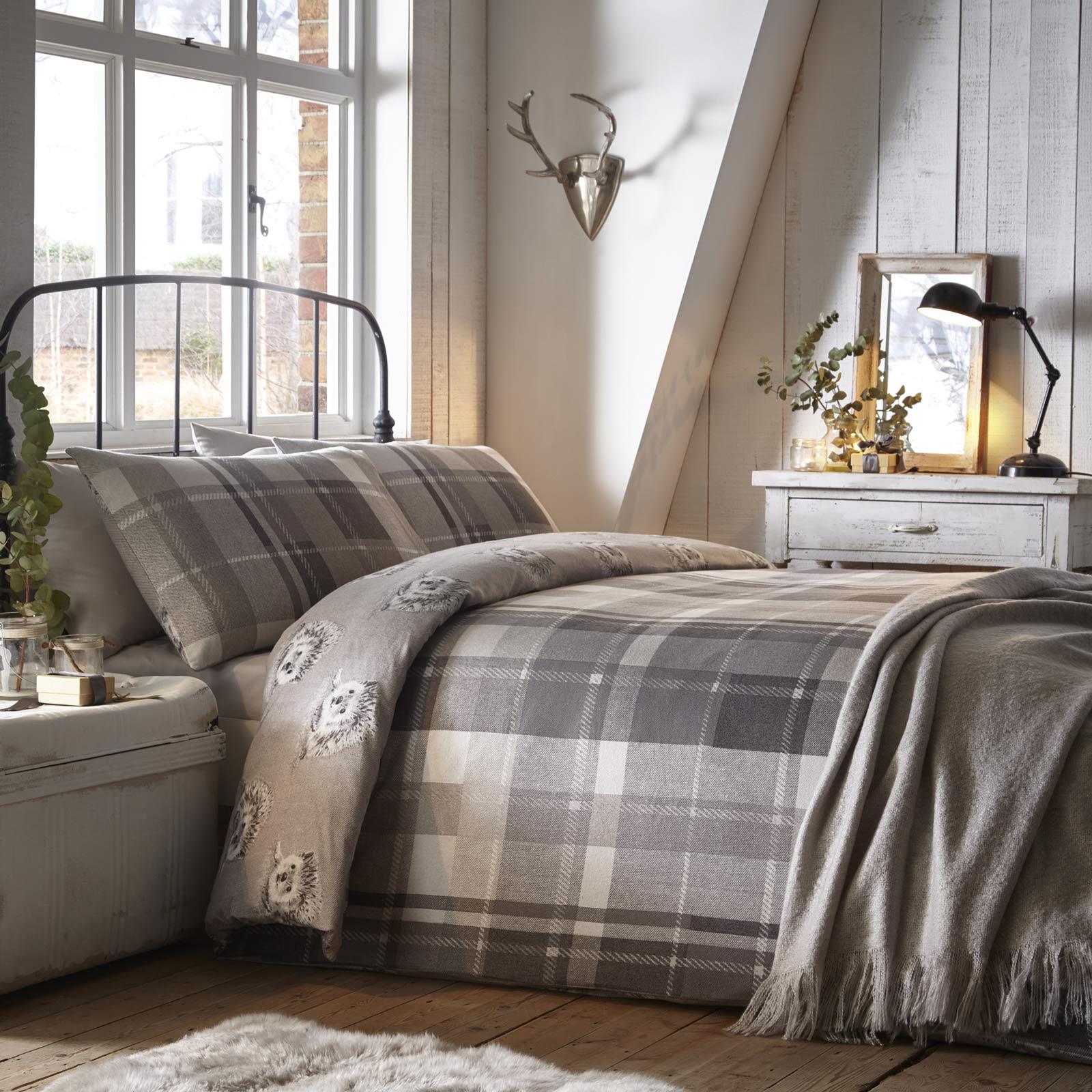 Colville Check Flannelette Brushed Cotton Duvet Cover Set by Dreams & Drapes Lodge