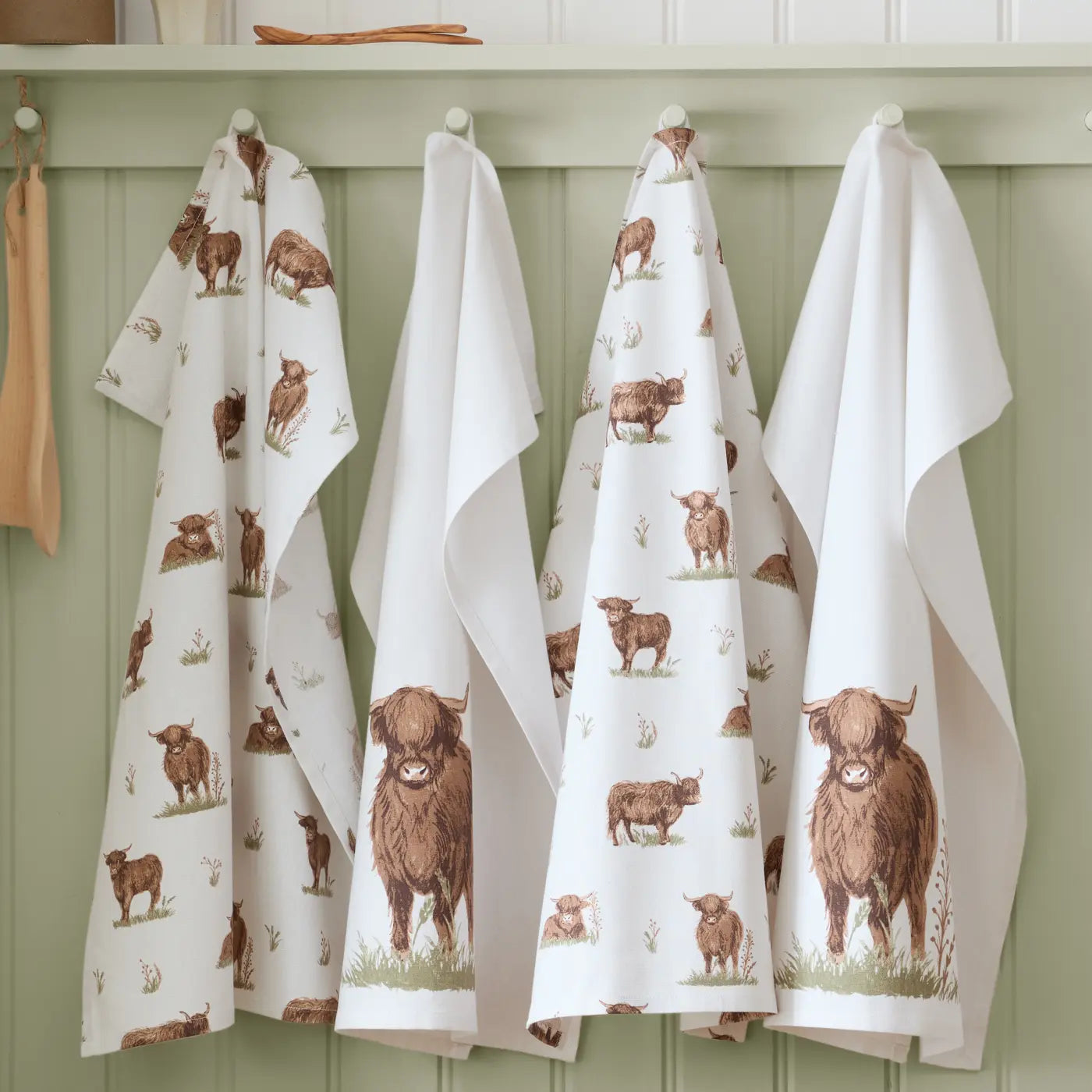 Angus Highland Cow Kitchen Textiles Collection by Catherine Lansfield