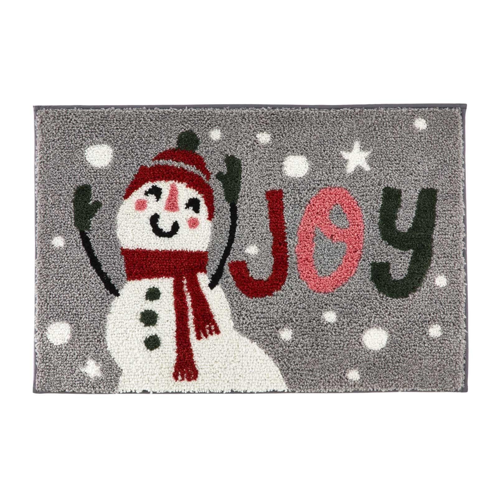 Christmas Snowman Bath Mat by Fusion