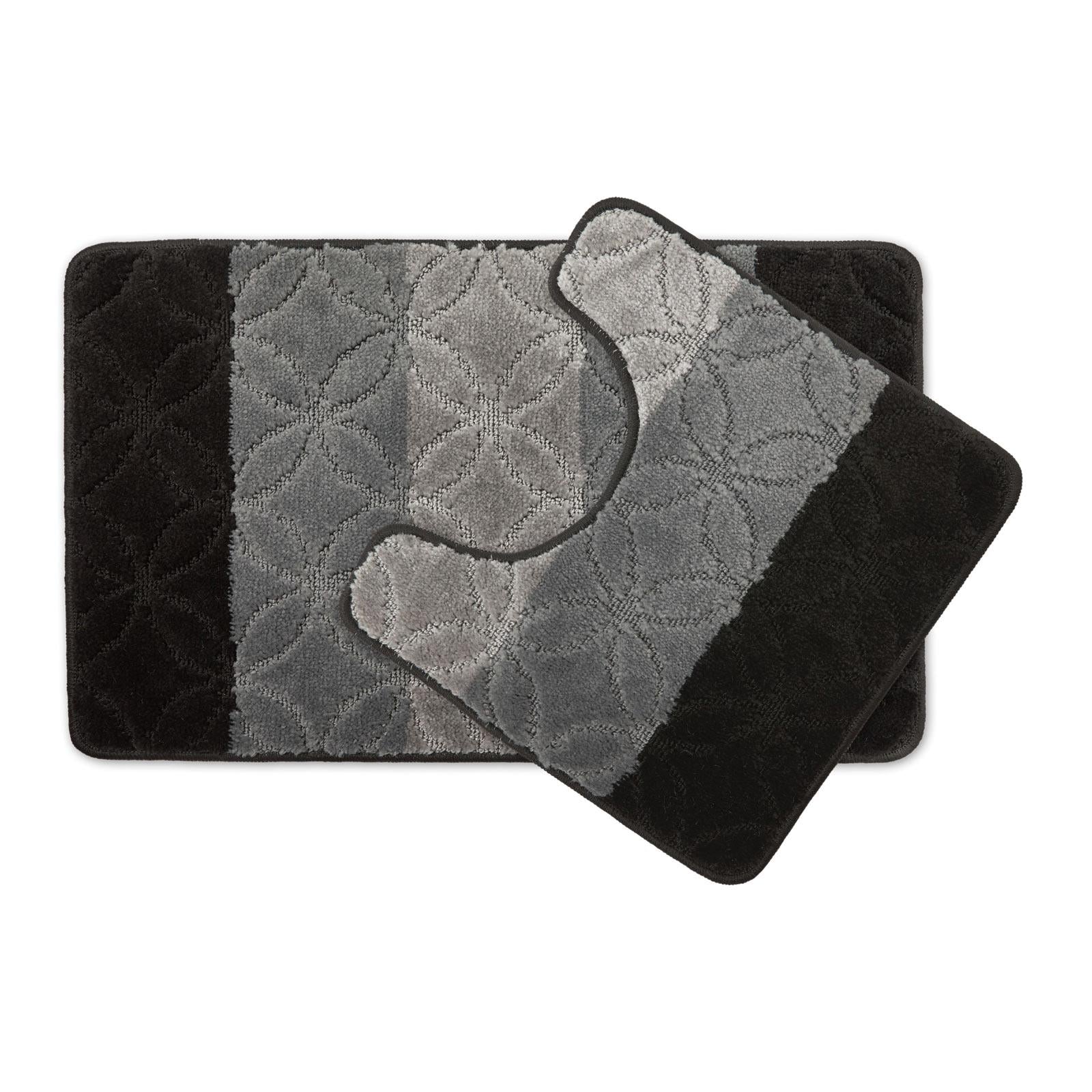 Halo Non-Slip Bath Mat & Pedestal Bathroom Set by Emma Barclay