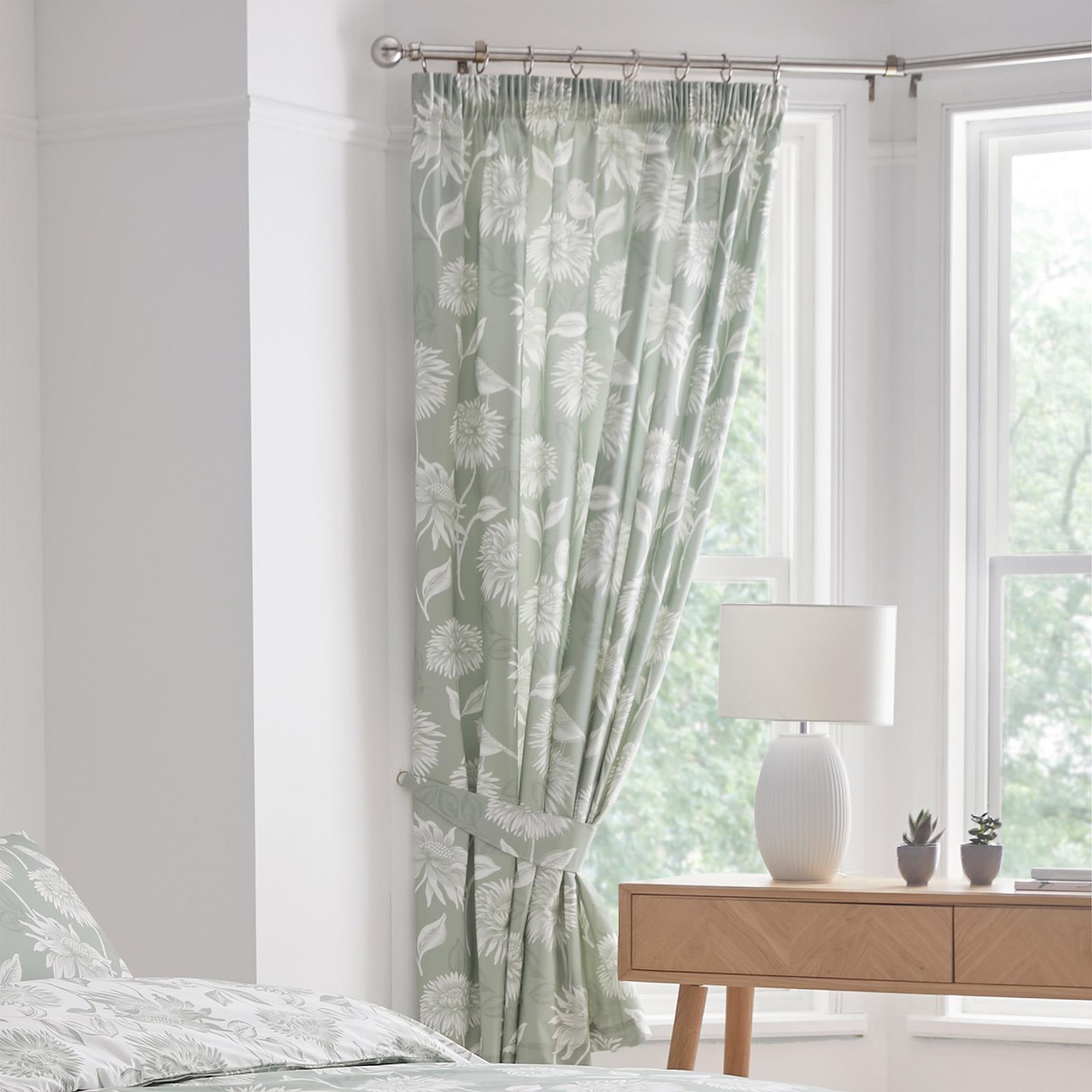 Chrysanthemum Tape Top Pencil Pleat Curtains by Dreams & Drapes Design