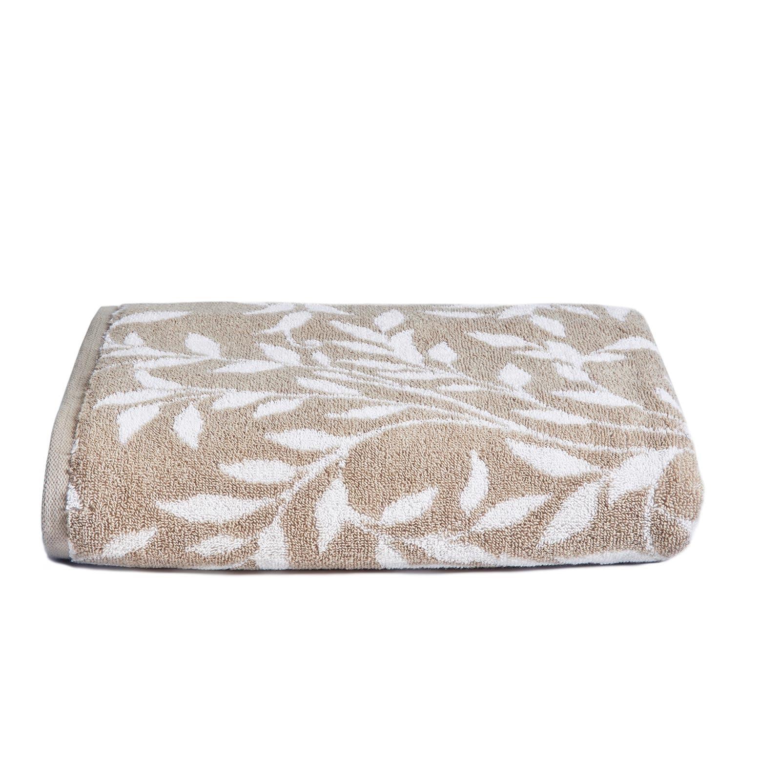 Sandringham Jacquard Leaf 550 gsm Towel by Fusion