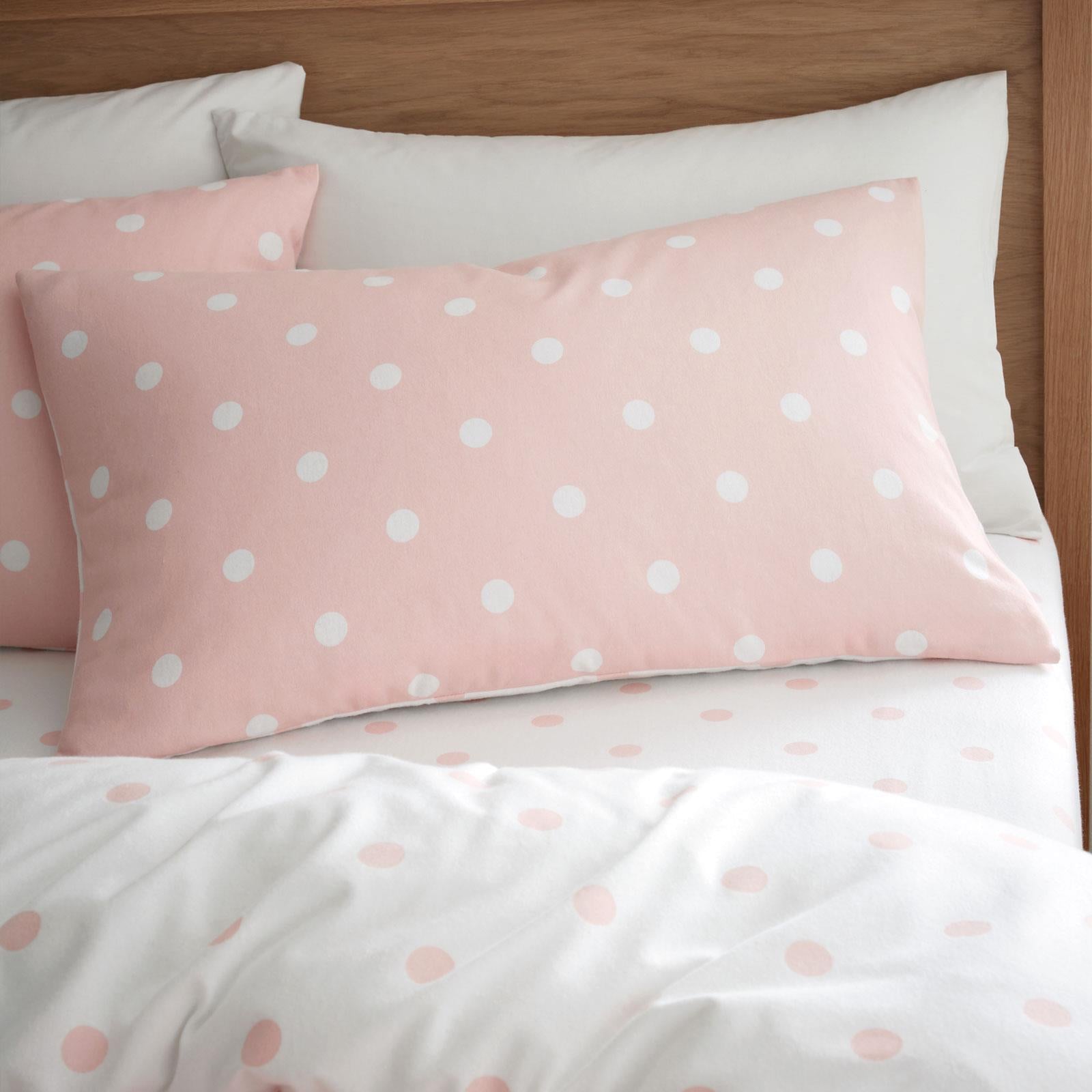 Brushed Polka Dot Duvet Cover Set by Catherine Lansfield