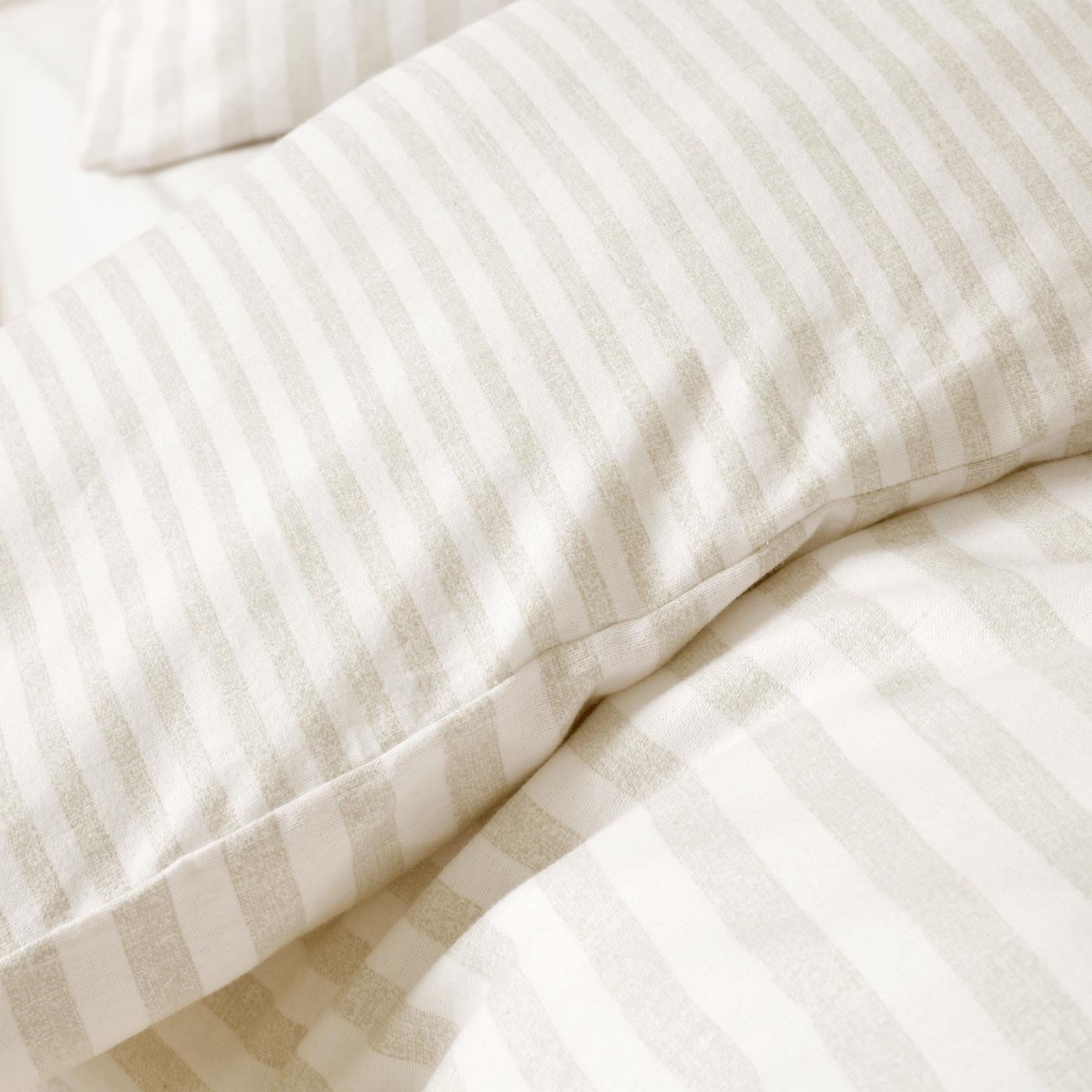 Brushed Cotton Flannelette Stripe Duvet Cover Set by Catherine Lansfield