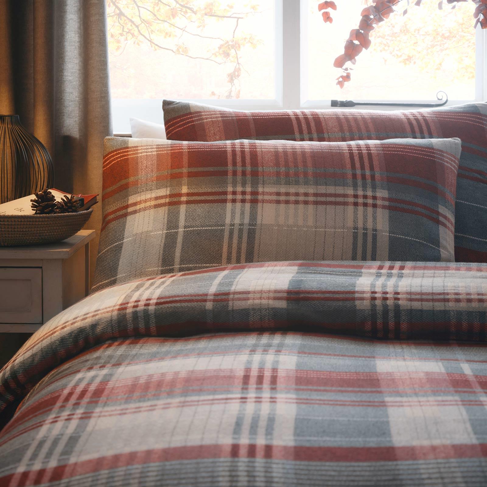 Connolly Flannelette Brushed Cotton Duvet Cover Set by Appletree Hygge