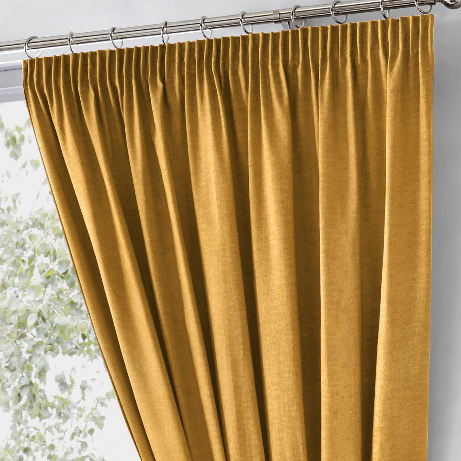 Dijon Blackout Tape Top Pencil Pleat Curtains by Fusion