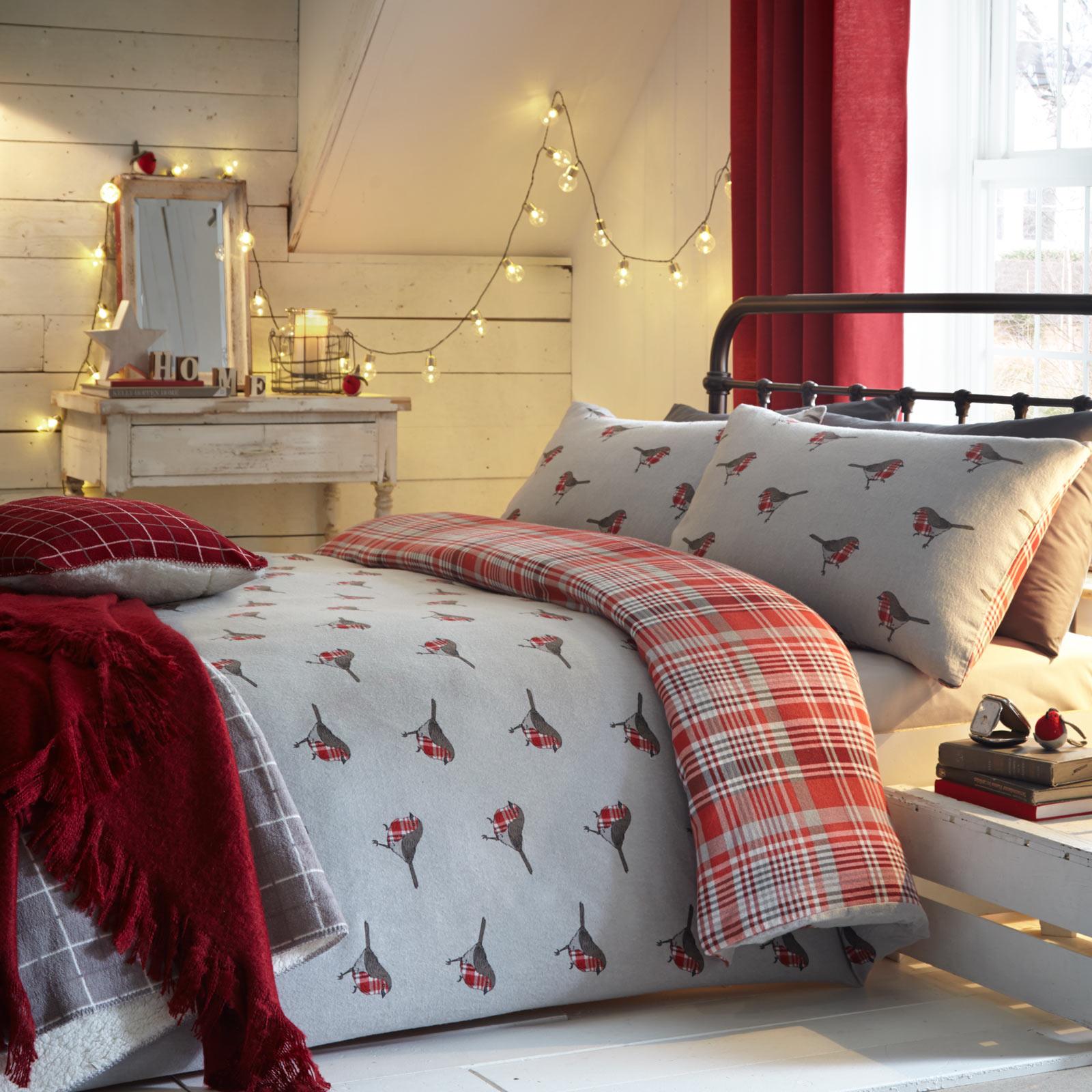 Robin Flannelette Brushed Cotton Duvet Cover Set by Dreams & Drapes Lodge