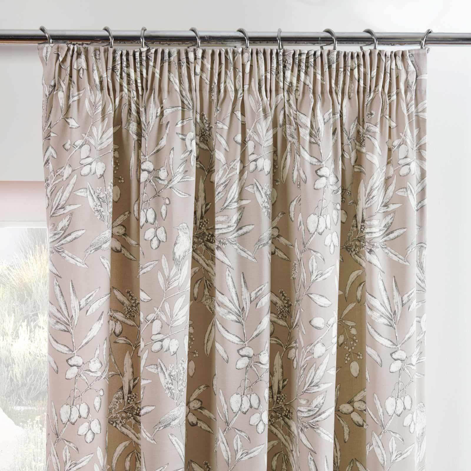 Aviary Tape Top Pencil Pleat Curtains by Sundour