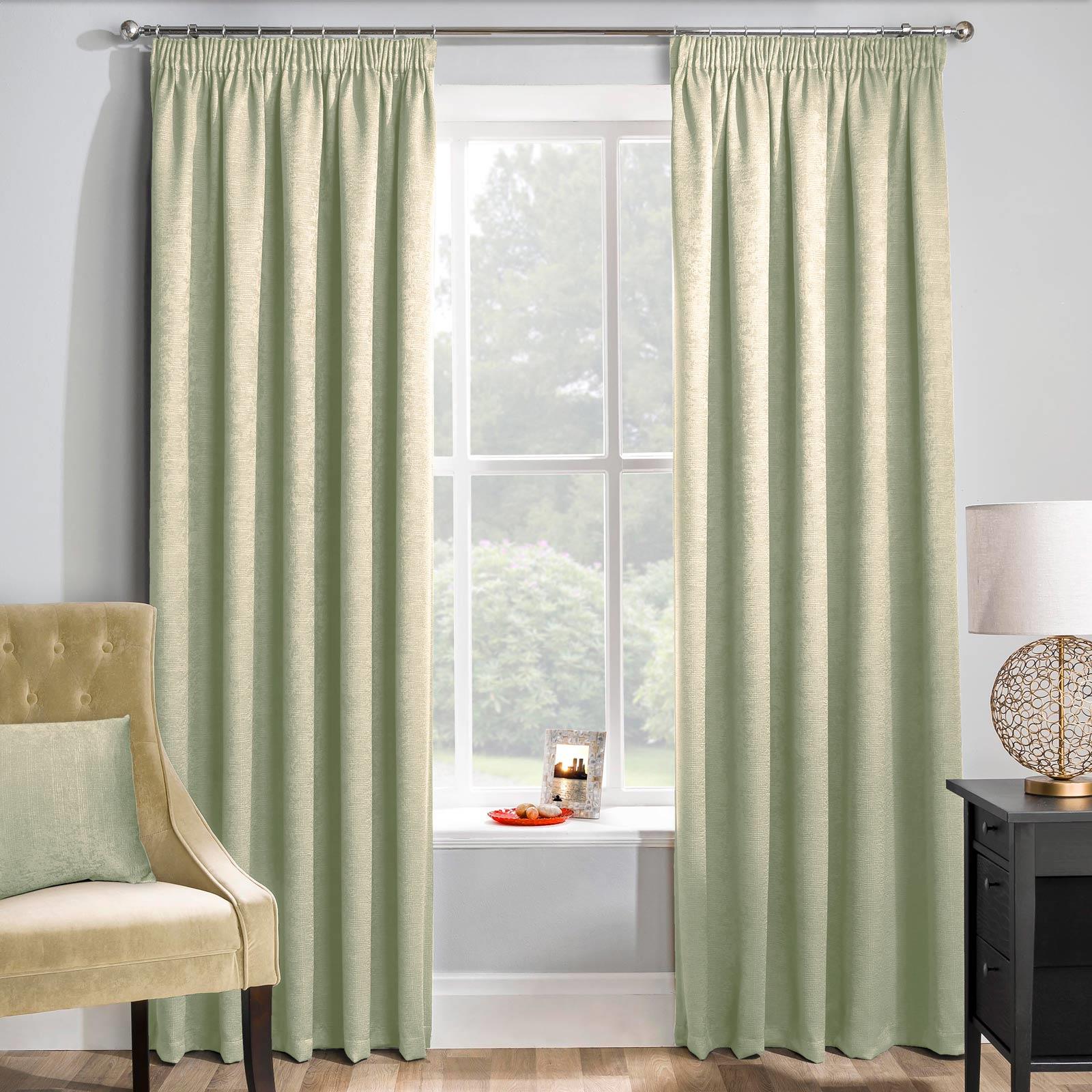 Matrix Thermal Dim Out Tape Top Pencil Pleat Curtains by Enhanced Living