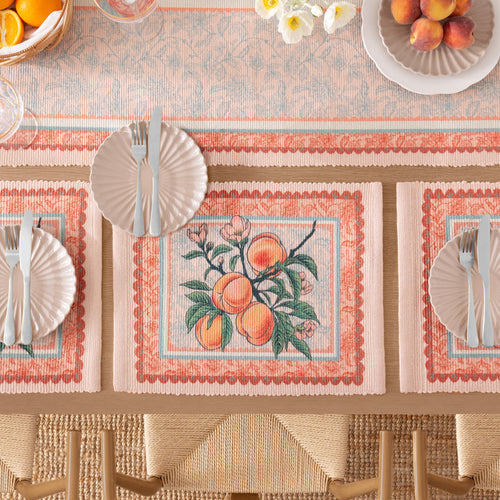 Anemone Peaches Kitchen Table Runner / Placemat by furn.