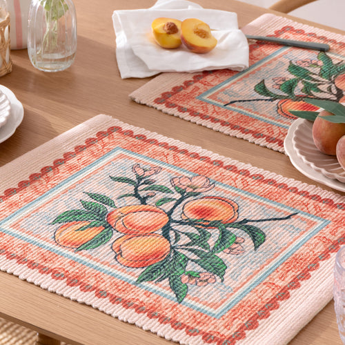 Anemone Peaches Kitchen Table Runner / Placemat by furn.