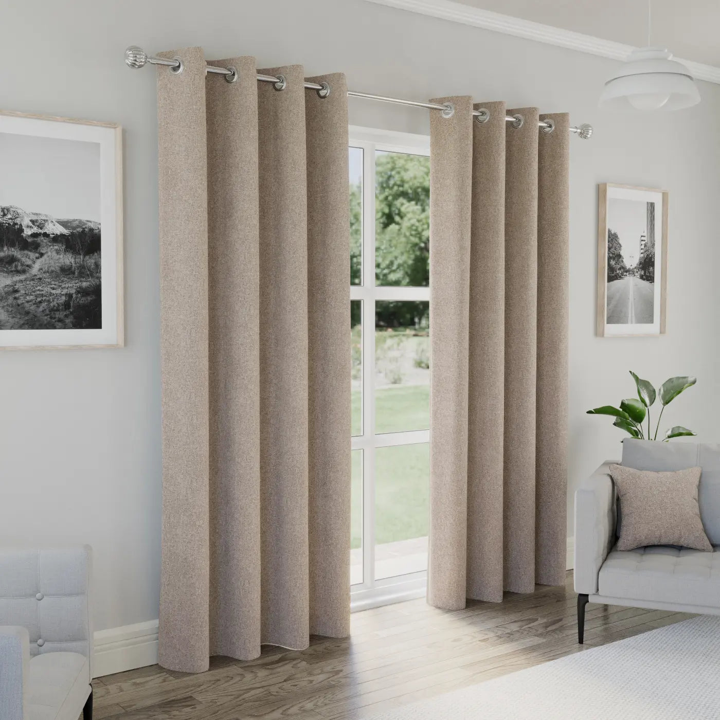 Austin Lined Blackout Eyelet Curtains by Enhanced Living