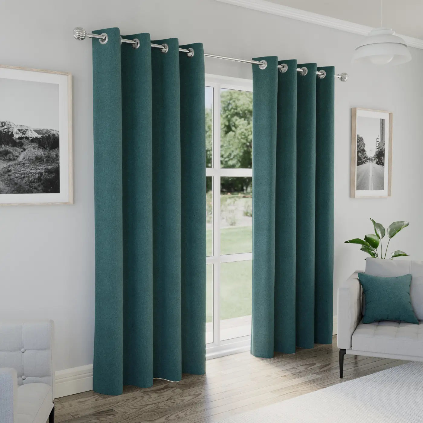 Austin Lined Blackout Eyelet Curtains by Enhanced Living