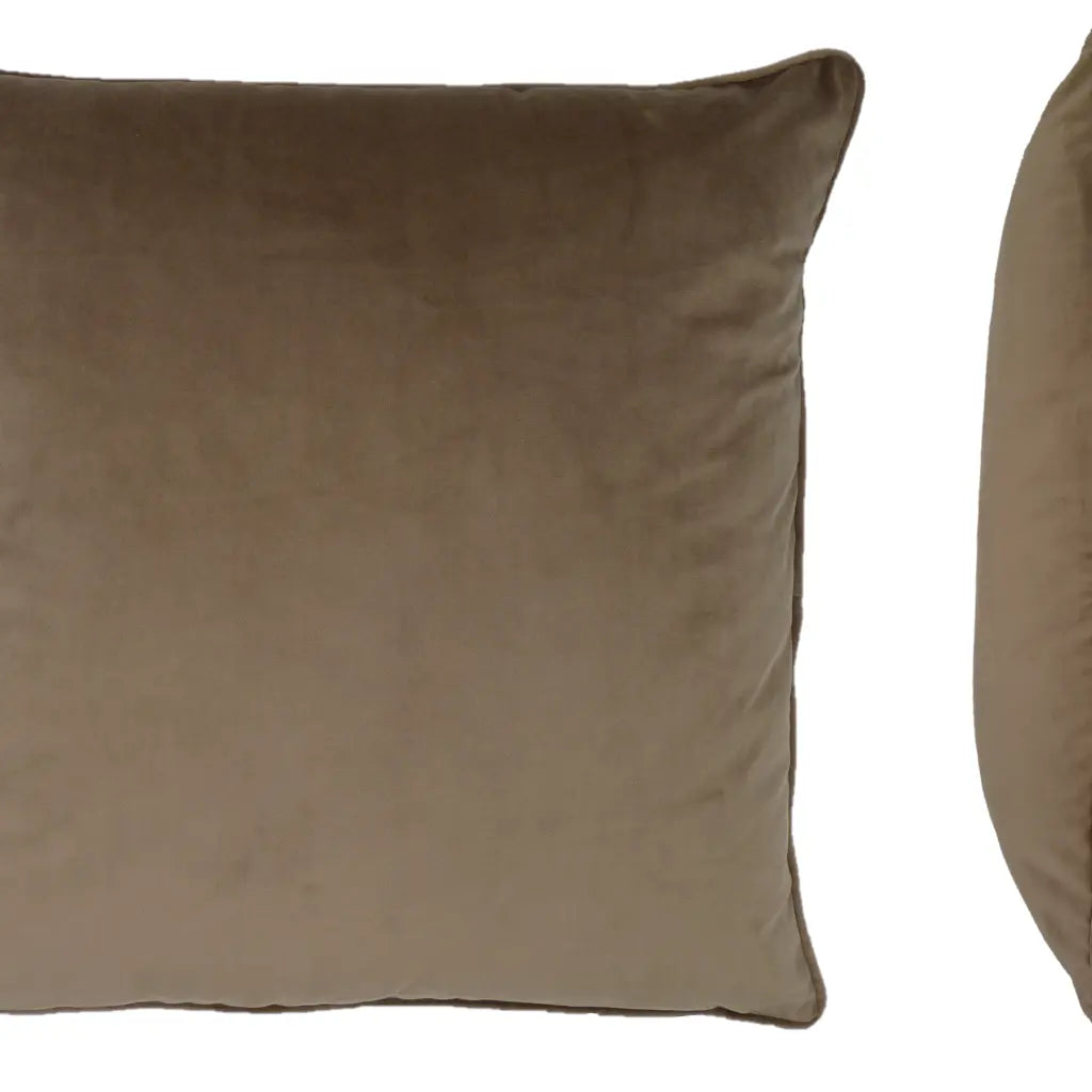 Berkshire Velvet Cushion Cover and Filled Cushion 22" x 22" (55cm x 55cm) by Sundour