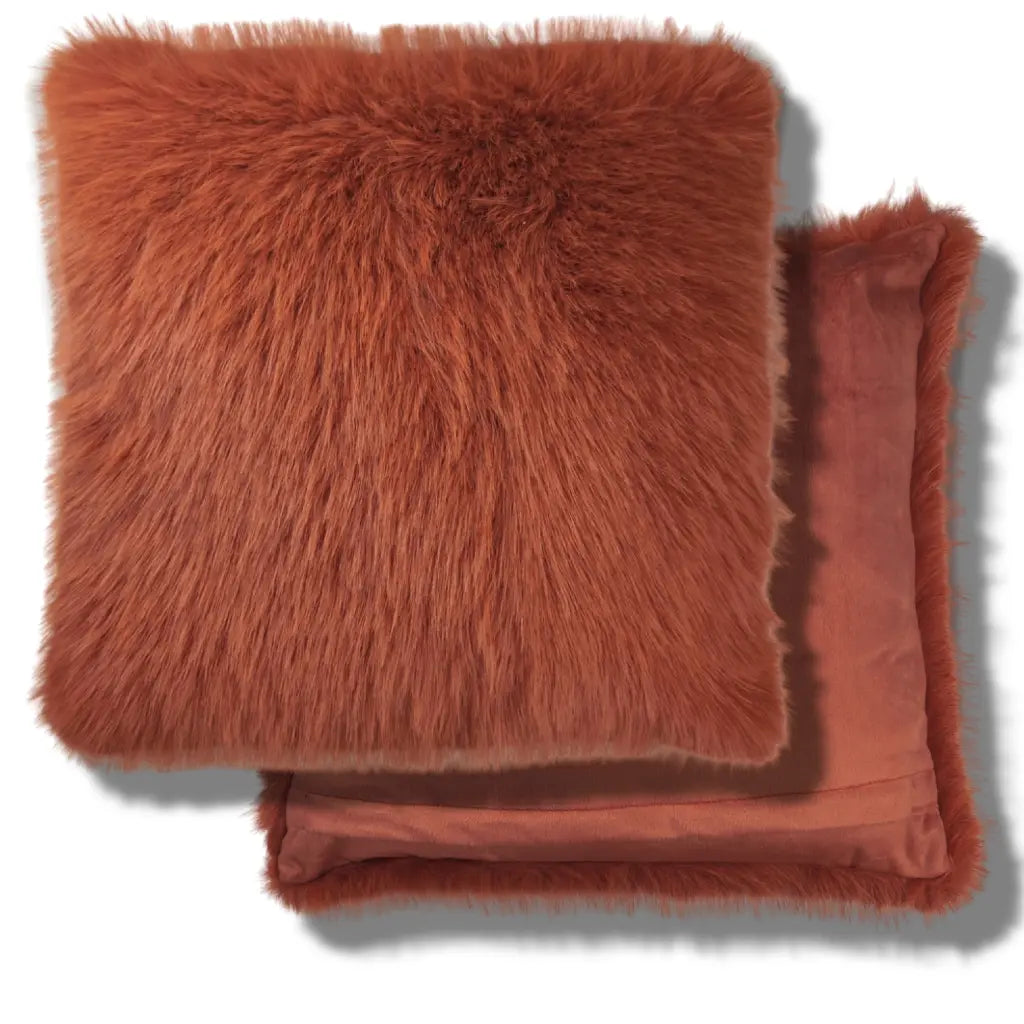 Chelsea Fur Cushion Cover and Filled Cushion 18" x 18" (45cm x 45cm) by Sundour