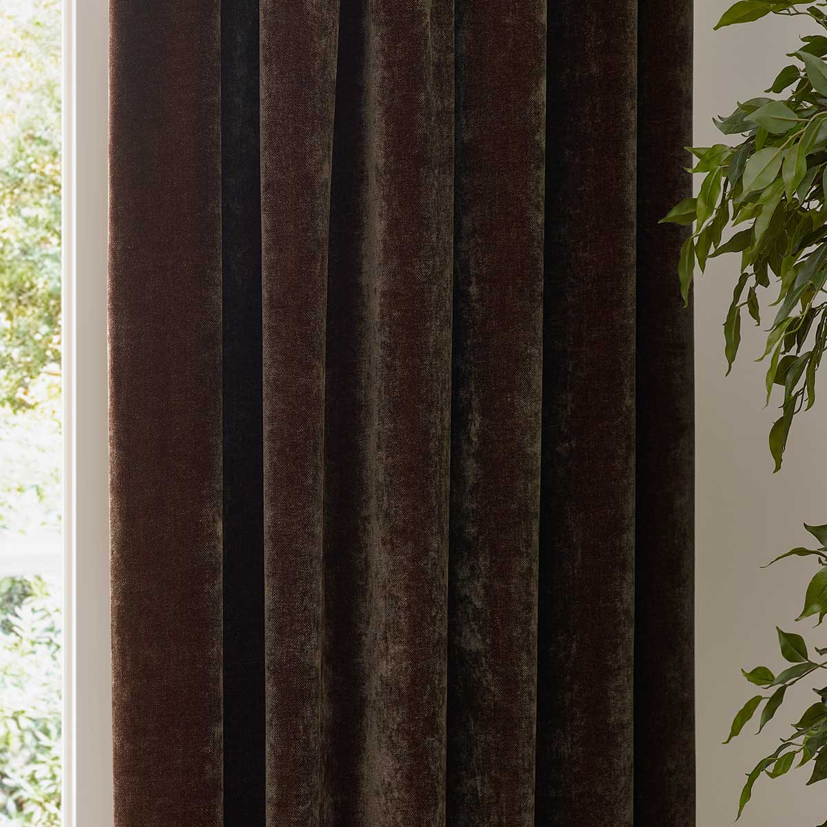 Heavy Chenille Lined Tape Top Pencil Pleat Curtains by Yard