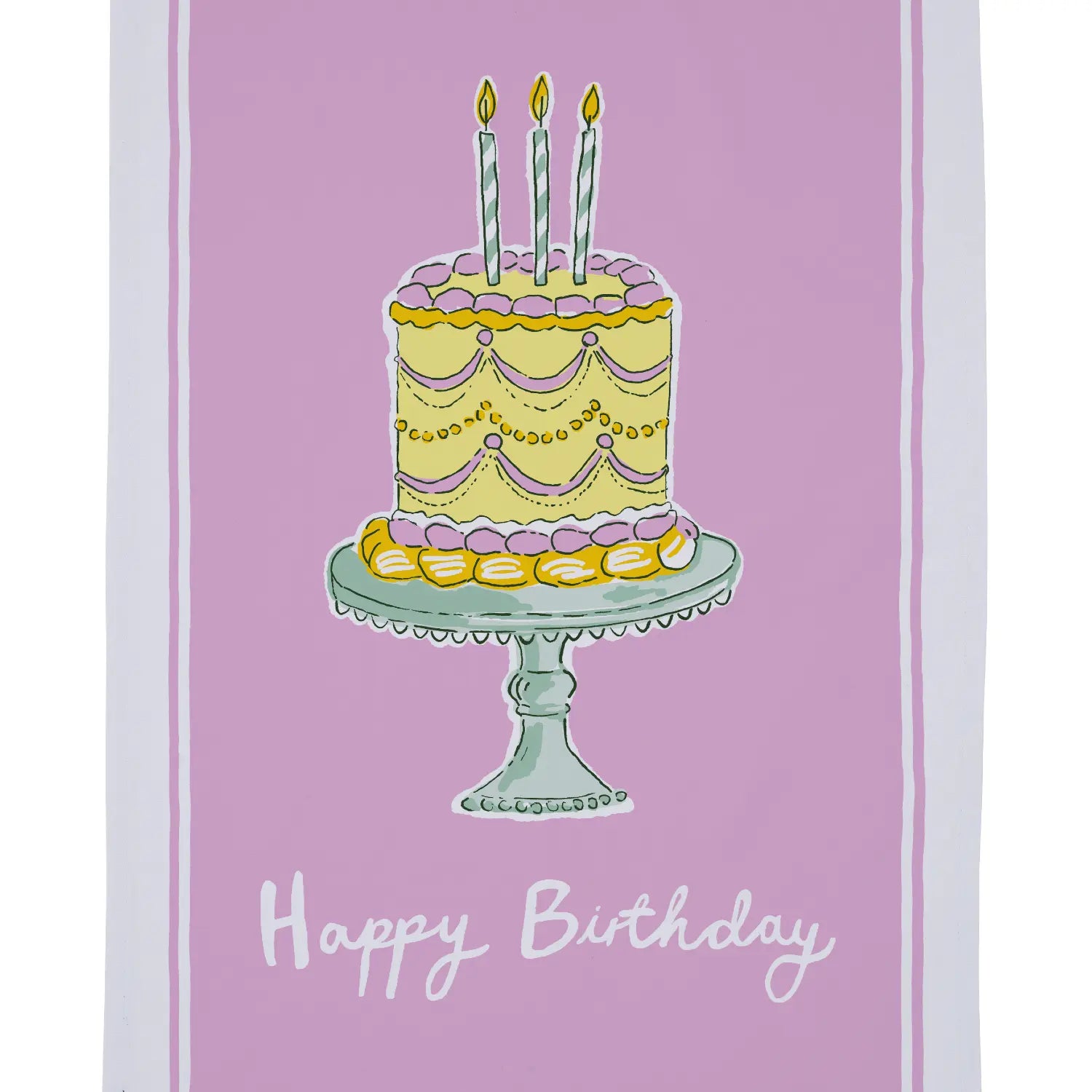Happy Birthday Cotton Tea Towel by Ulster Weavers