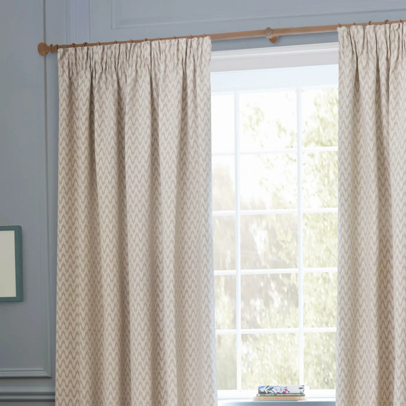 Hutton Tape Top Pencil Pleat Curtains by Sanderson