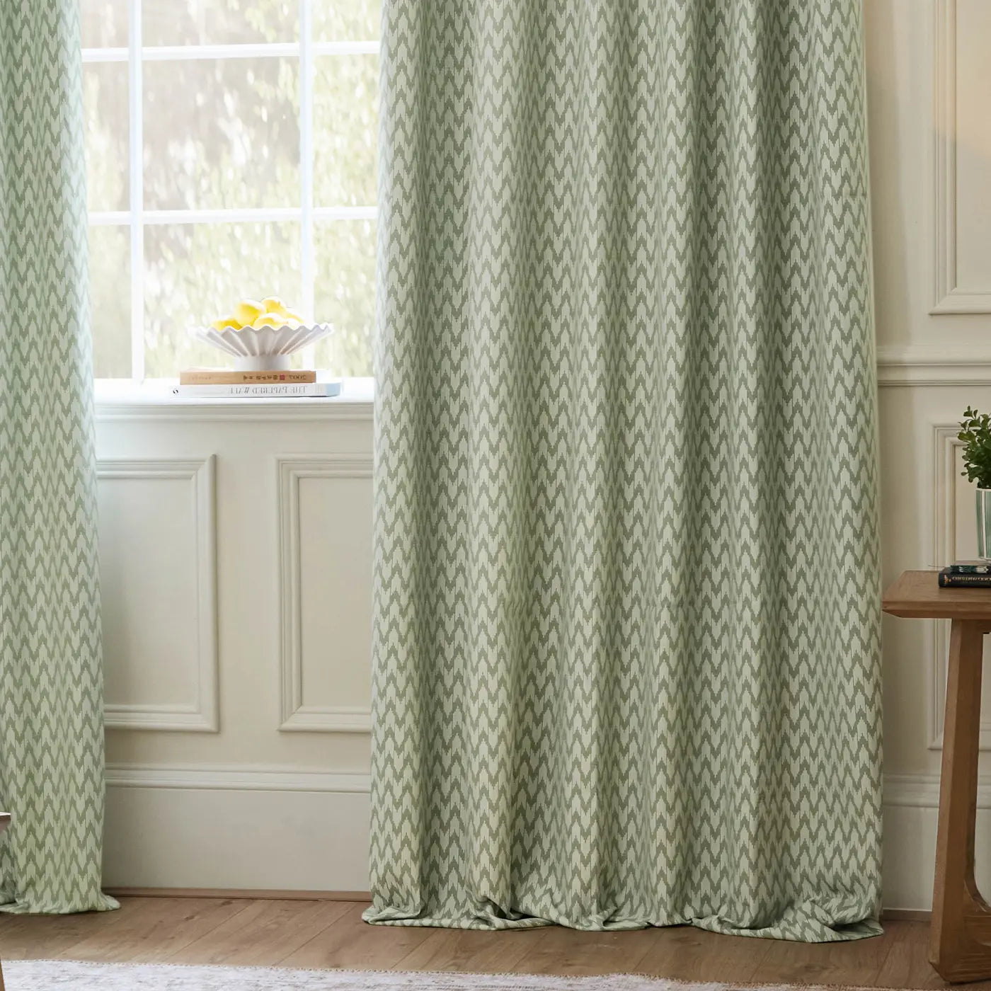 Hutton Tape Top Pencil Pleat Curtains by Sanderson