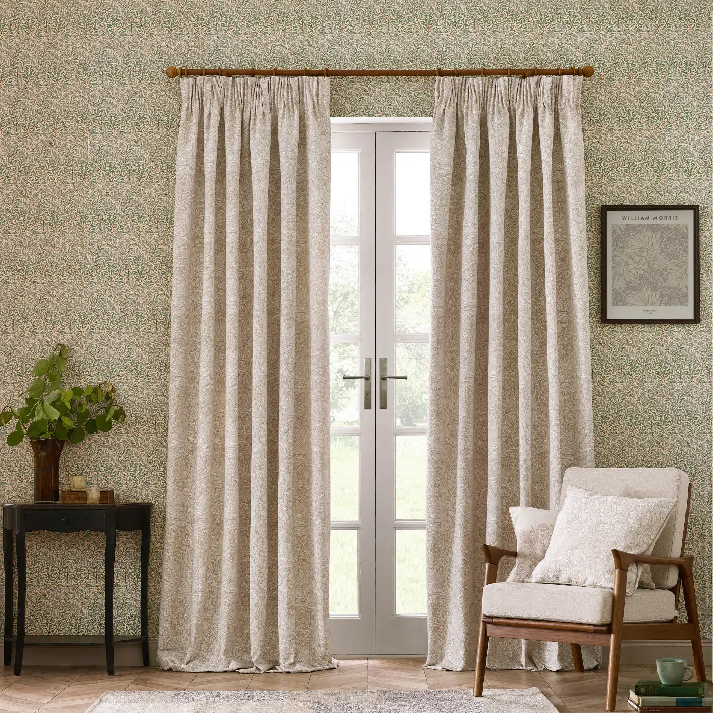 Marigold Tape Top Pencil Pleat Curtains by Morris & Co