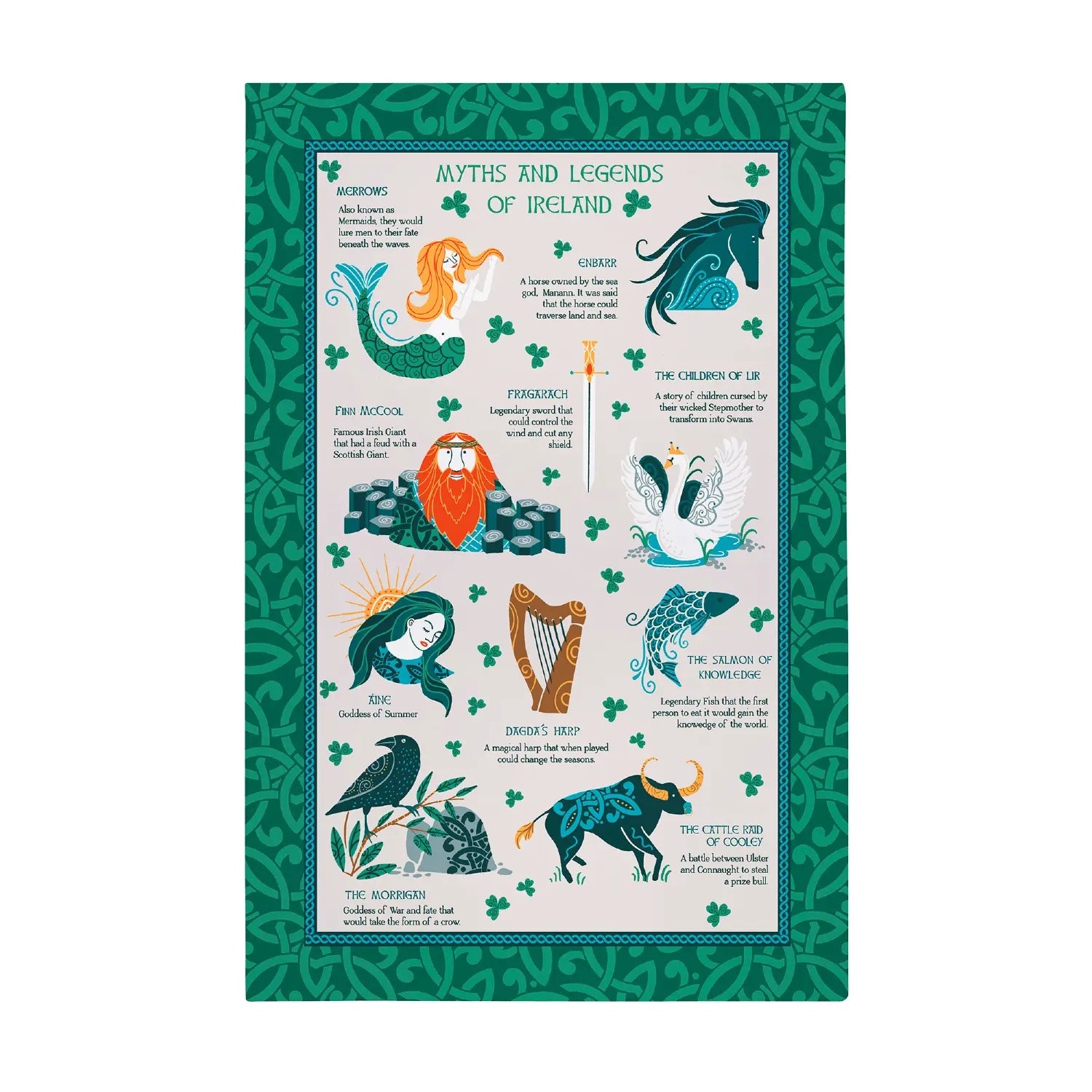 Myths & Legends Cotton Tea Towel by Ulster Weavers