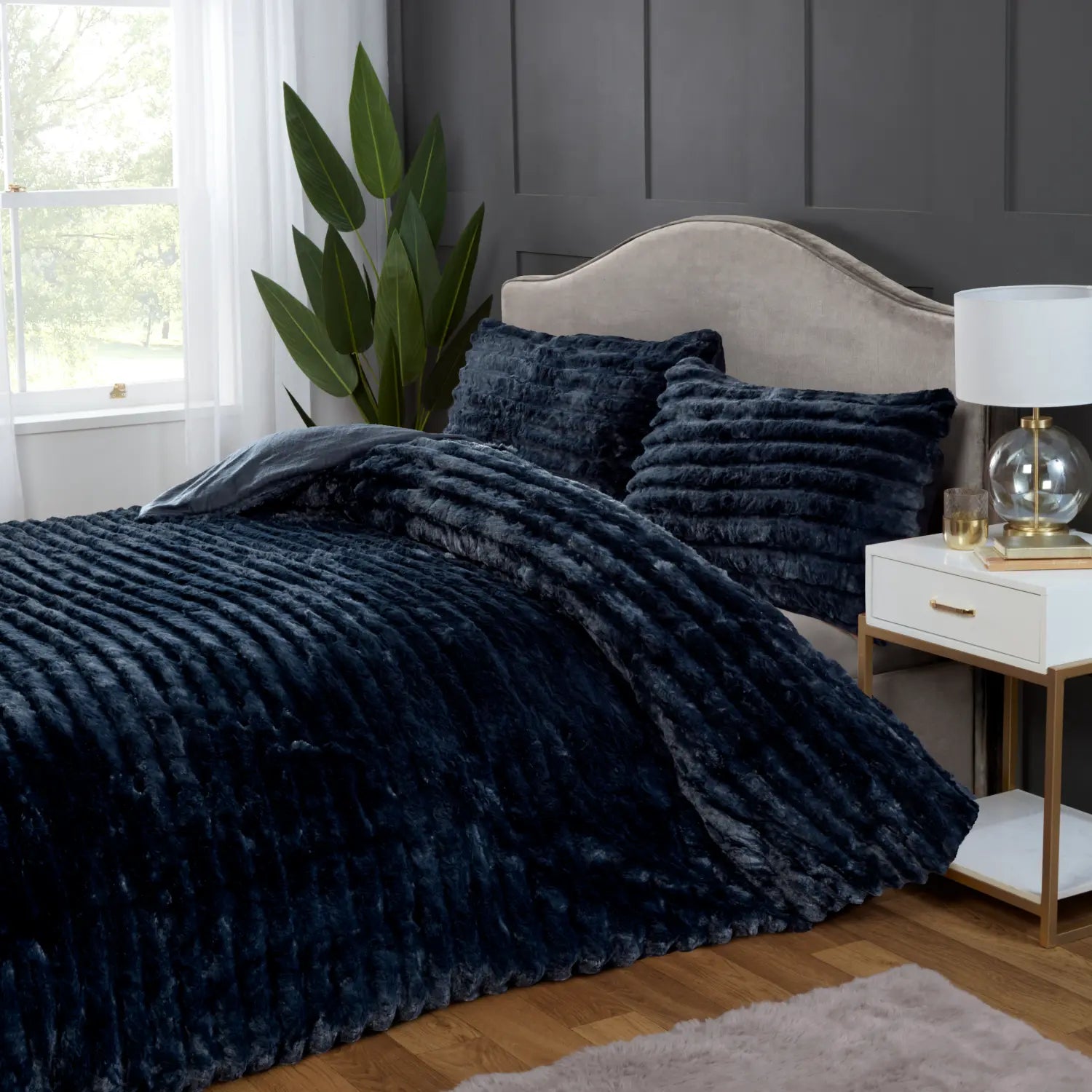Rabbit Faux Fur Duvet Cover Set by Rapport Home