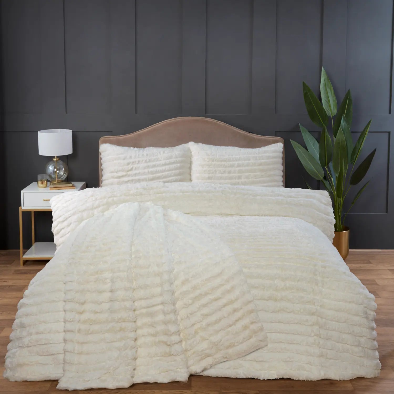 Rabbit Faux Fur Duvet Cover Set by Rapport Home