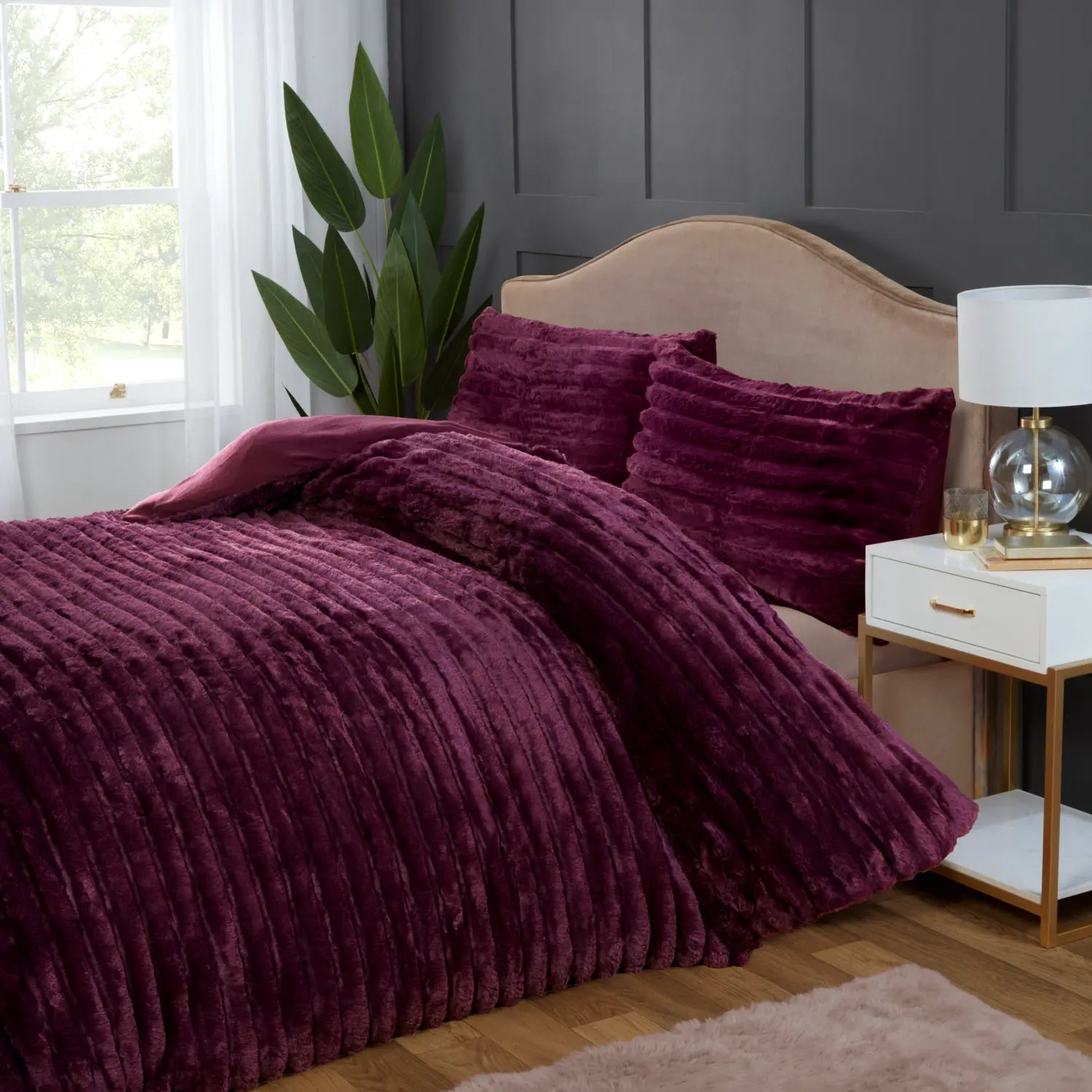 Rabbit Faux Fur Duvet Cover Set by Rapport Home