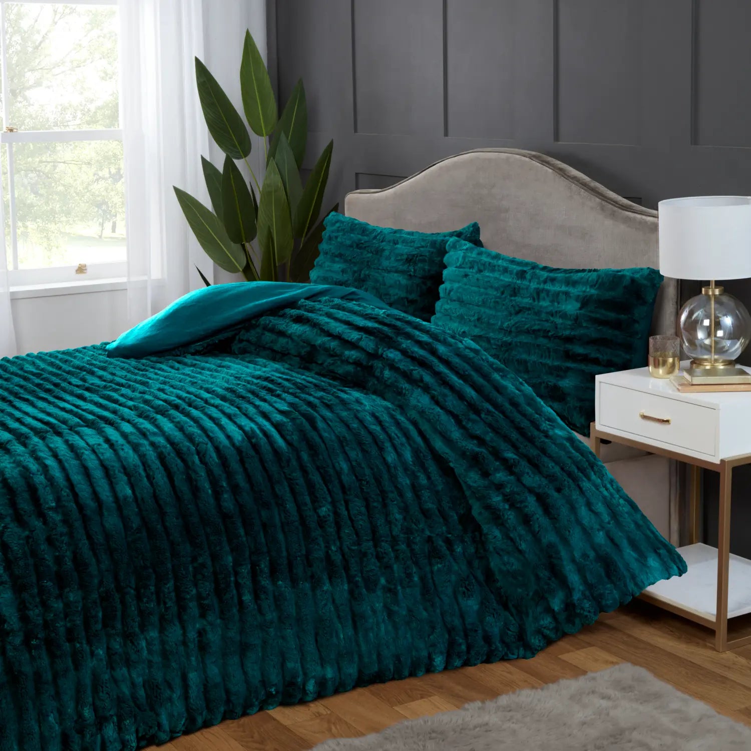 Rabbit Faux Fur Duvet Cover Set by Rapport Home