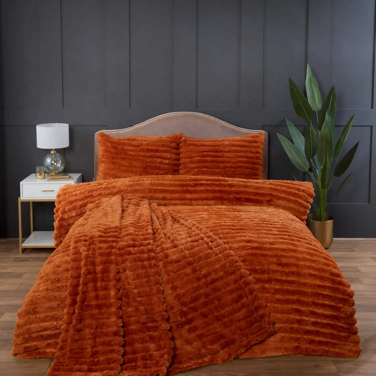 Rabbit Faux Fur Duvet Cover Set by Rapport Home