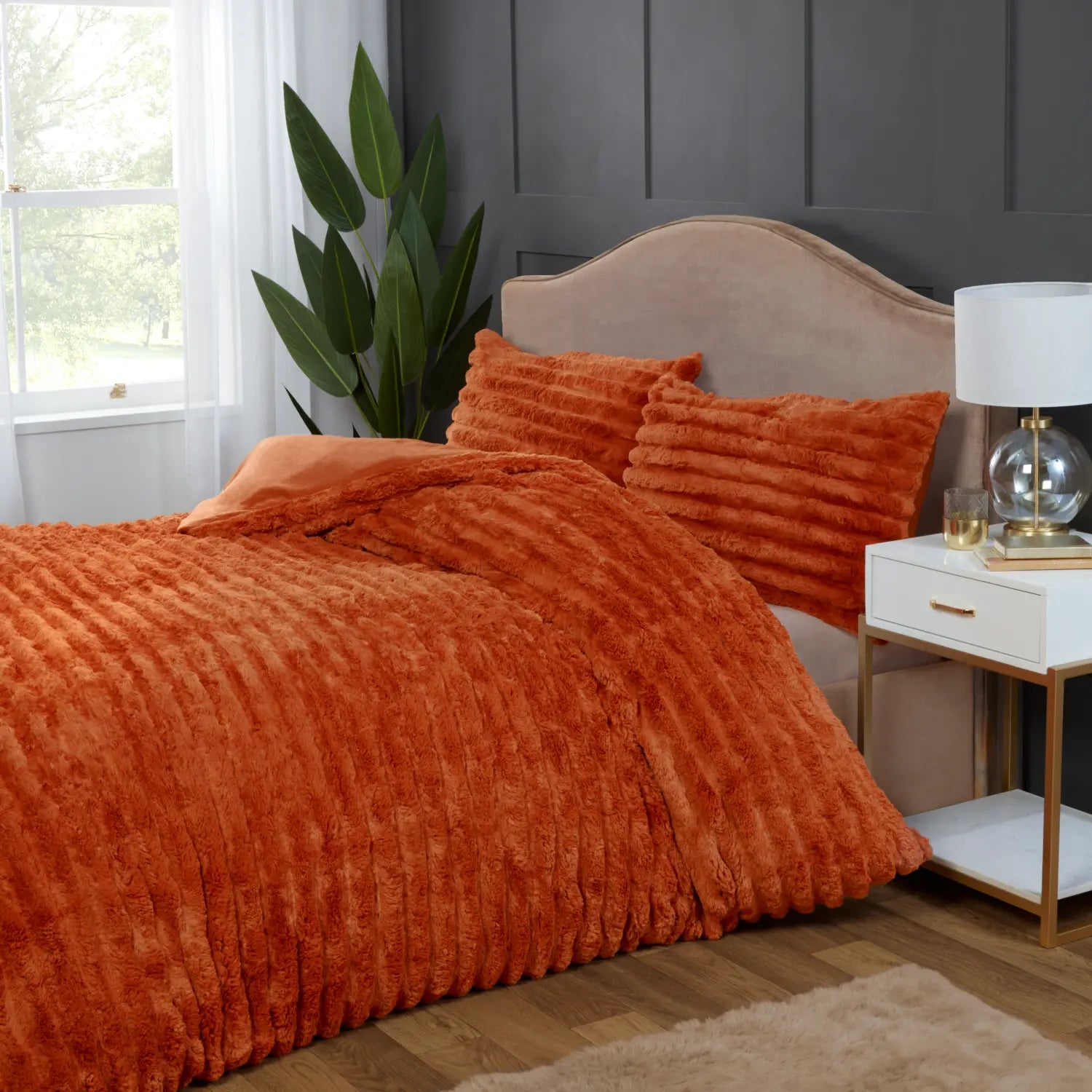 Rabbit Faux Fur Duvet Cover Set by Rapport Home