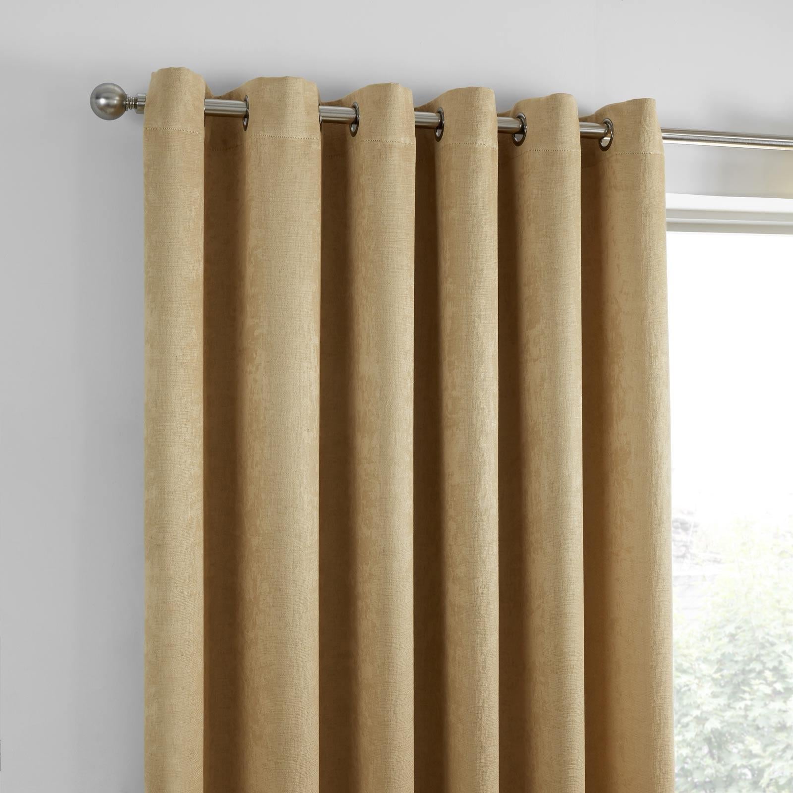 Strata Dim Out Woven Thermal Eyelet Curtains by Fusion