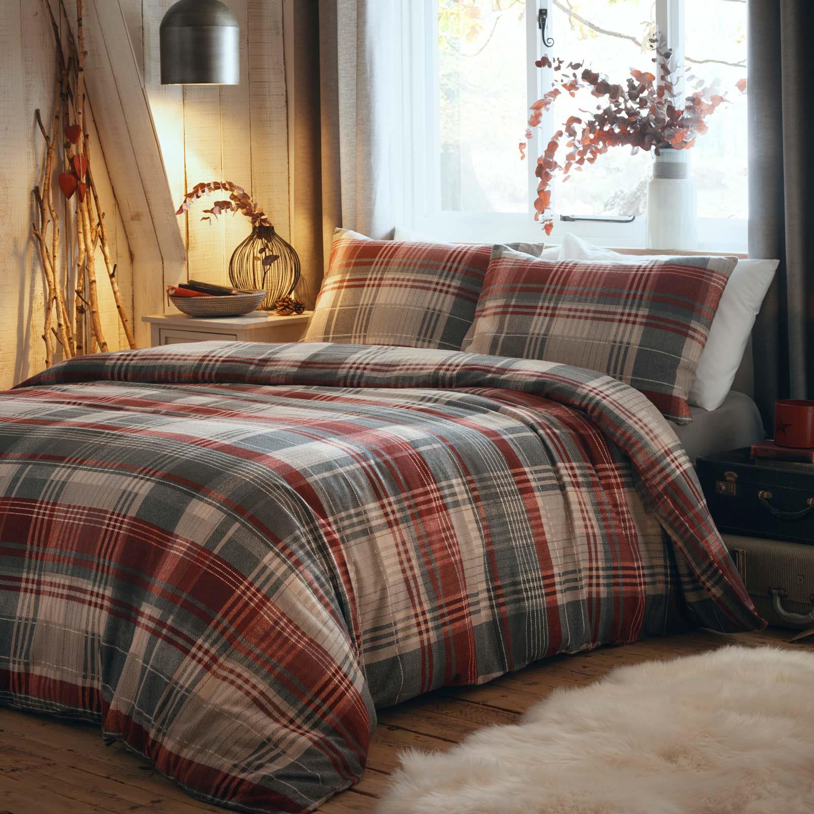 Connolly Flannelette Brushed Cotton Duvet Cover Set by Appletree Hygge