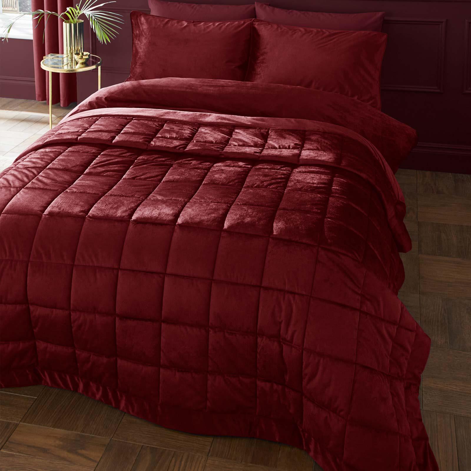 Kingsley Matt Velvet Bedspread by Catherine Lansfield