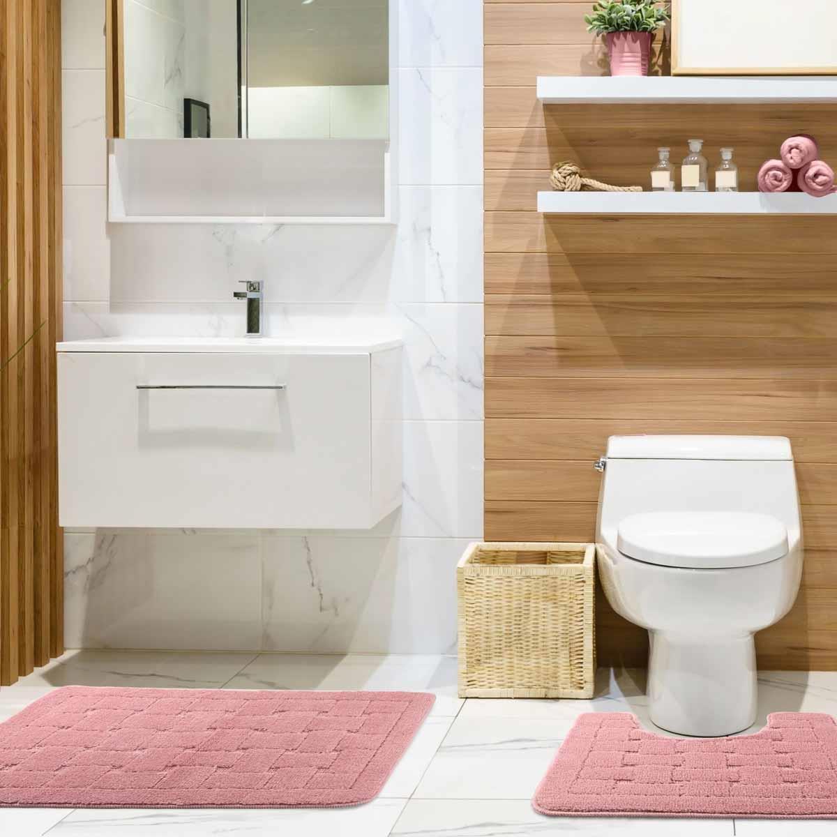 Orkney Bath Mat and Pedestal Bathroom Set by Emma Barclay