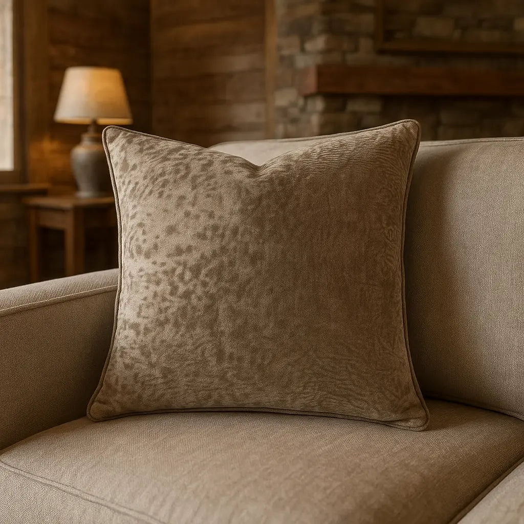 Ripple Plush Velvet Cushion Cover 20" x 20" by Paoletti