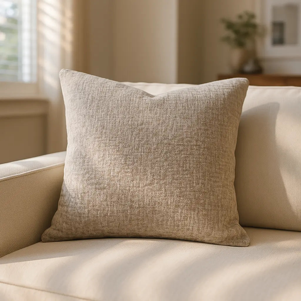 Belmont Chenille Cushion Cover and Filled Cushion by Sundour