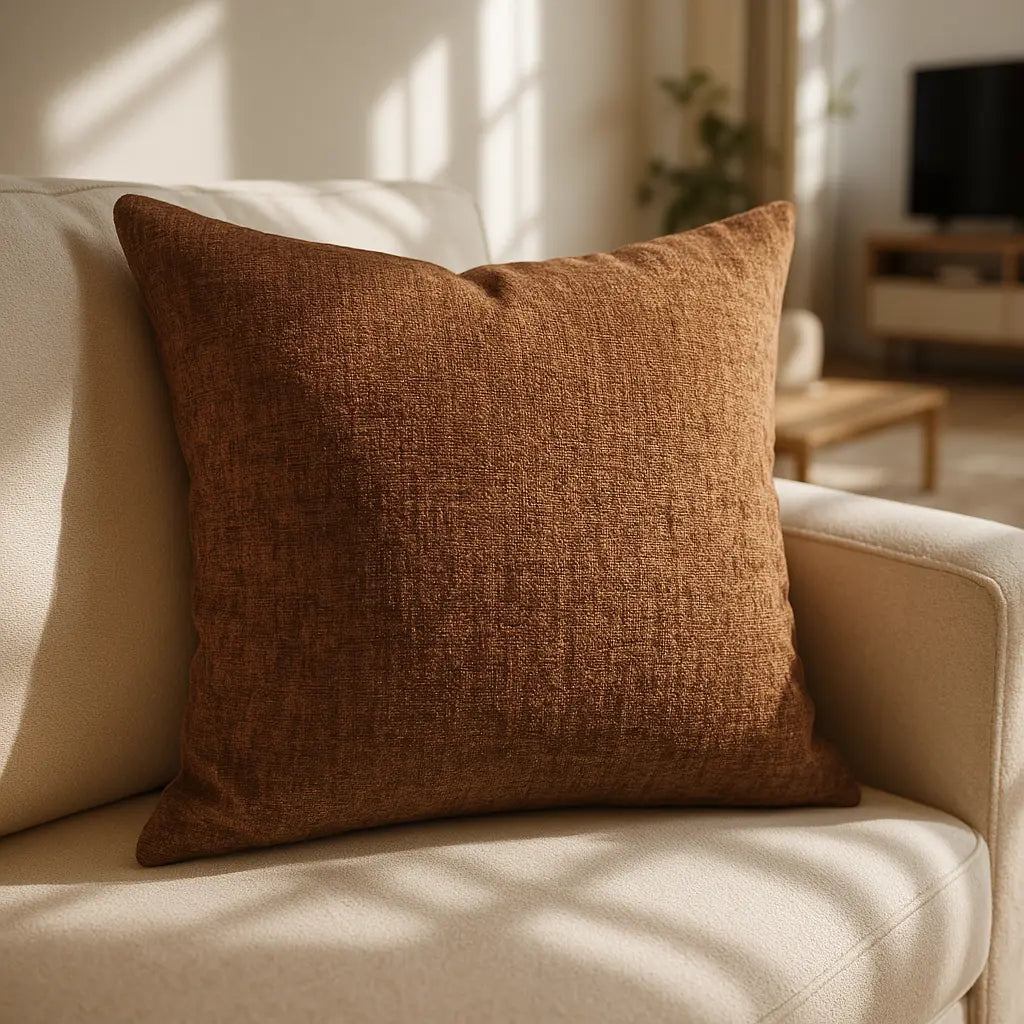 Belmont Chenille Cushion Cover and Filled Cushion by Sundour
