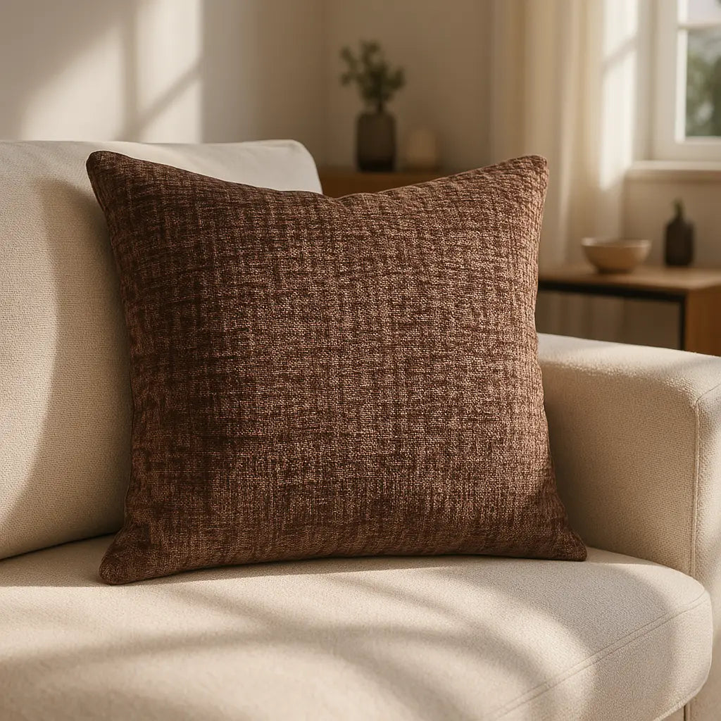 Belmont Chenille Cushion Cover and Filled Cushion by Sundour