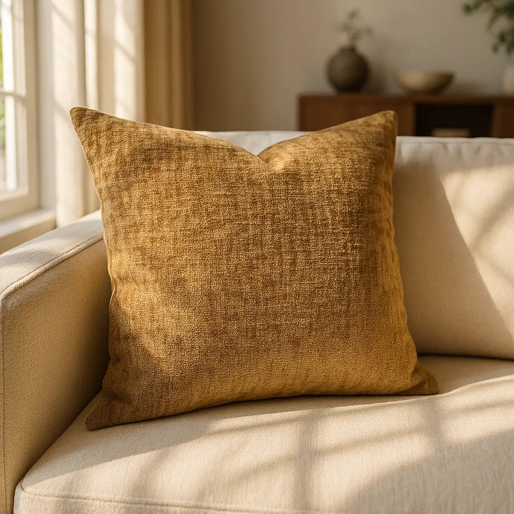 Belmont Chenille Cushion Cover and Filled Cushion by Sundour