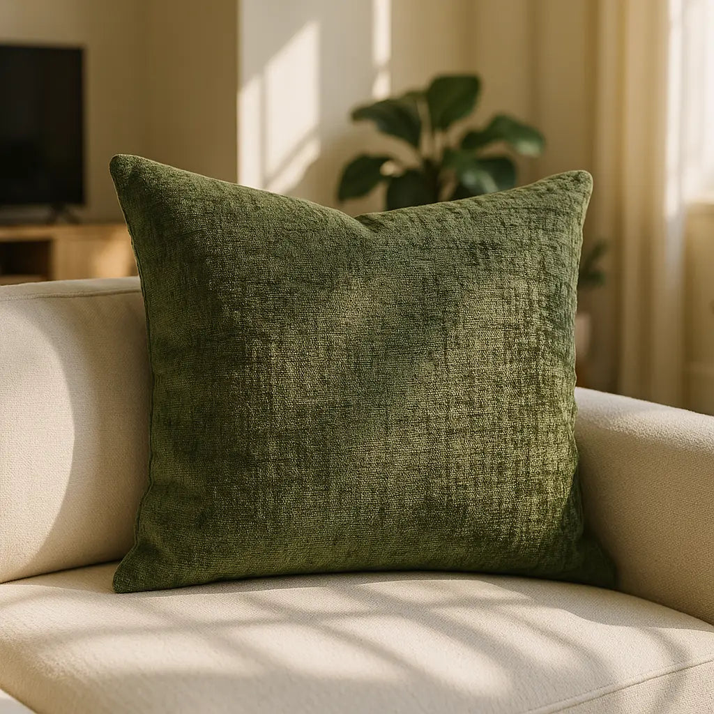 Belmont Chenille Cushion Cover and Filled Cushion by Sundour