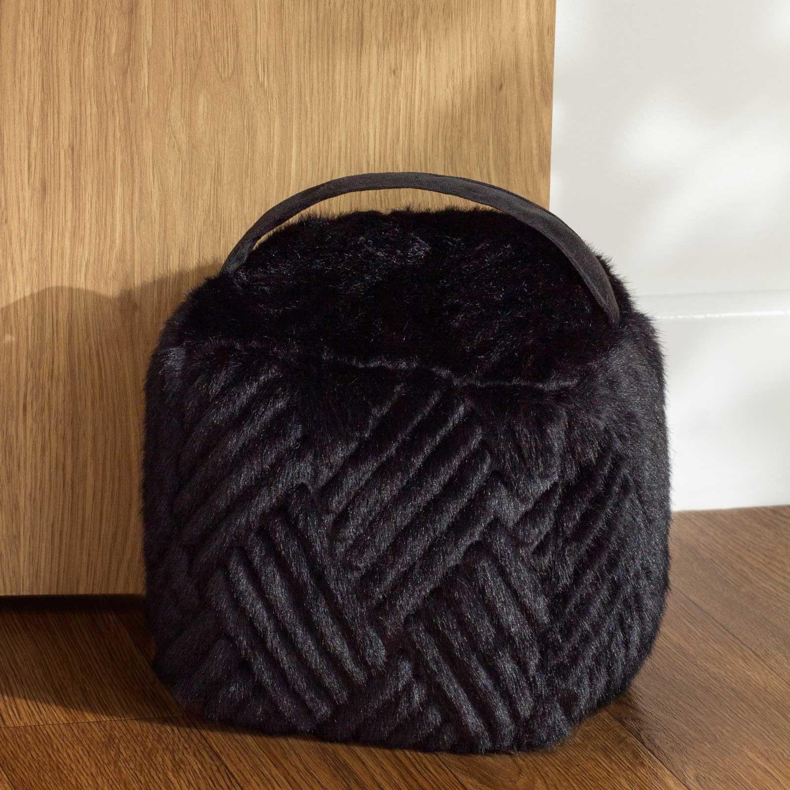 Sonnet Faux Fur Door Stop by Paoletti