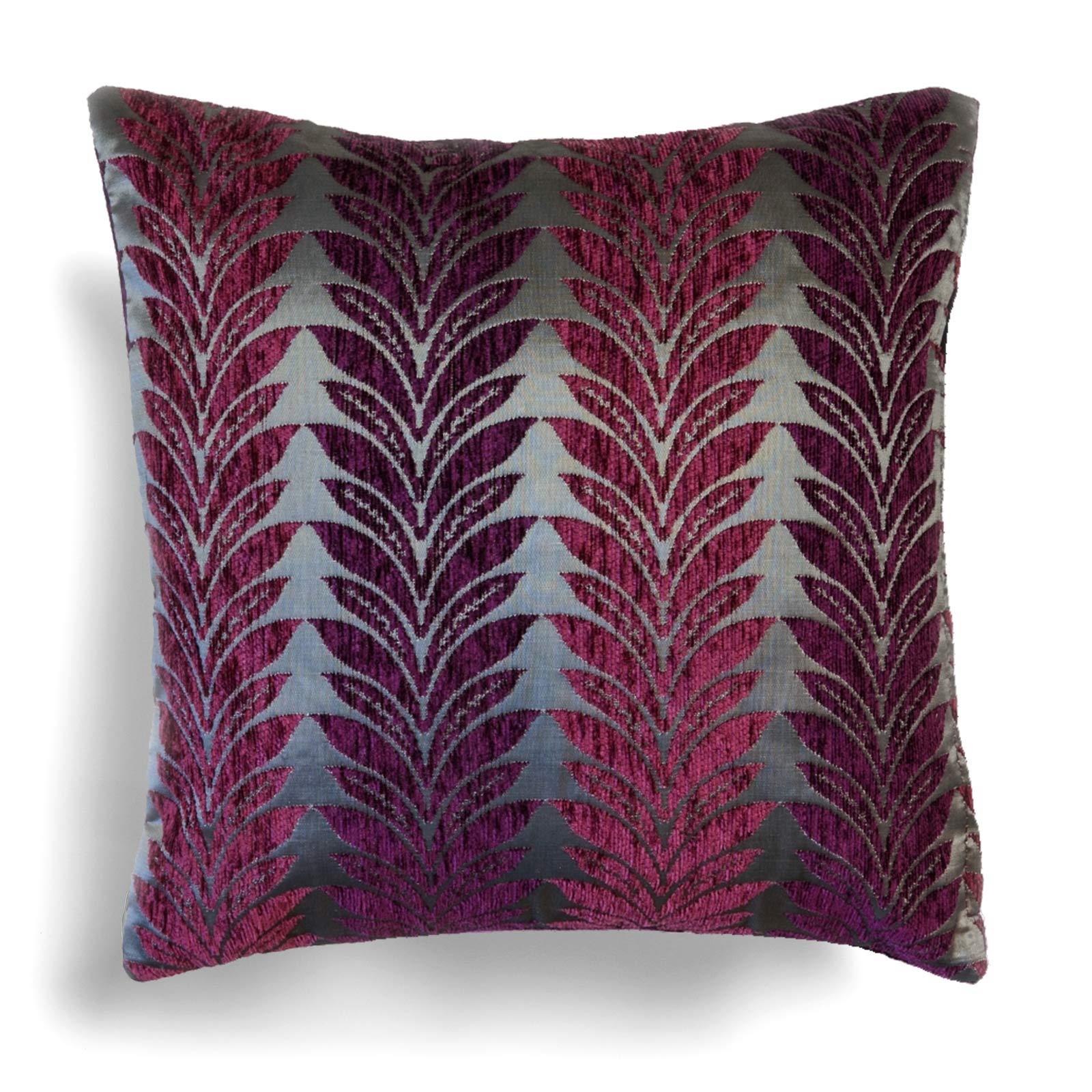 Willow Chenille Cushion Cover Plum 17" x 17" (43cm x 43cm) by Emma Barclay