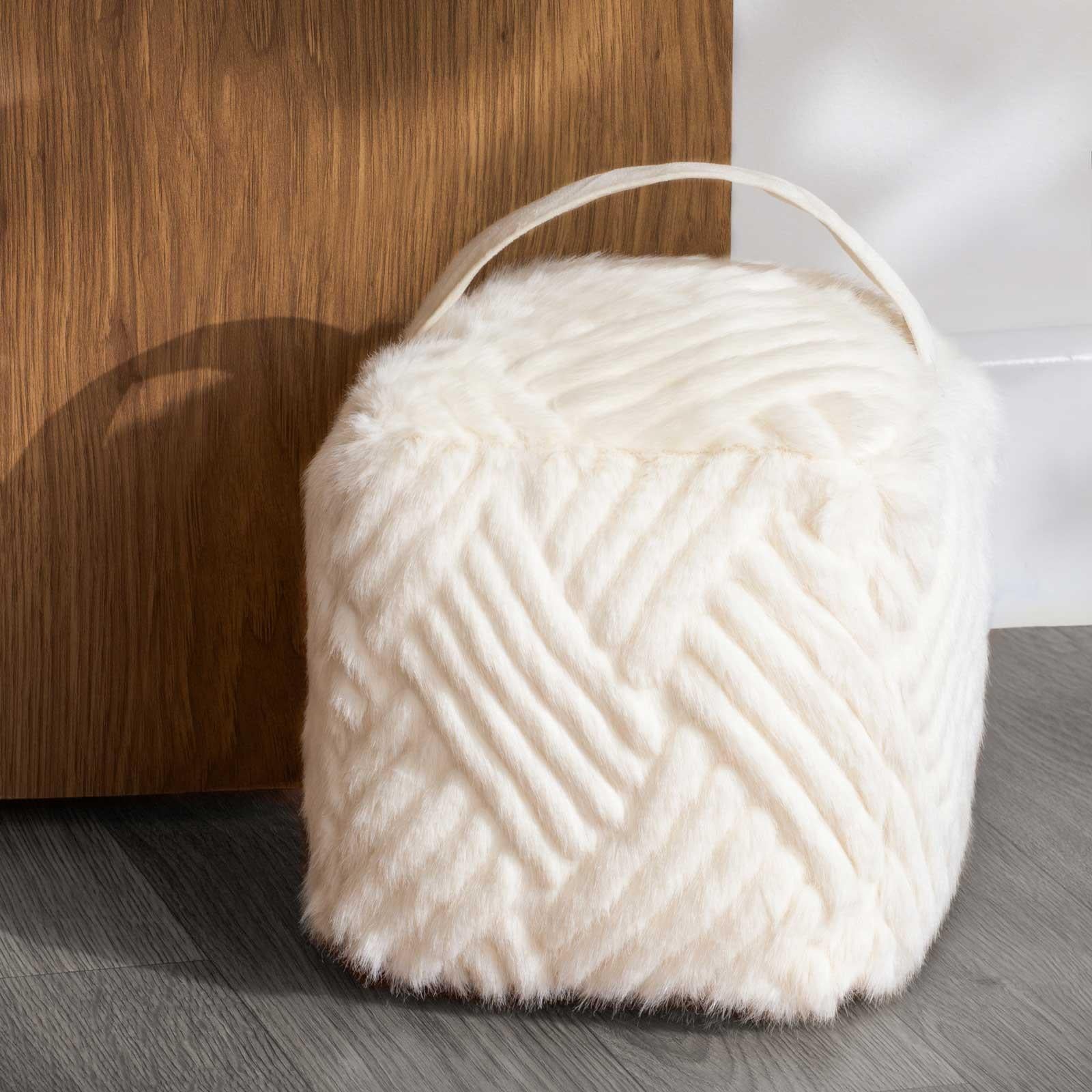 Sonnet Faux Fur Door Stop by Paoletti