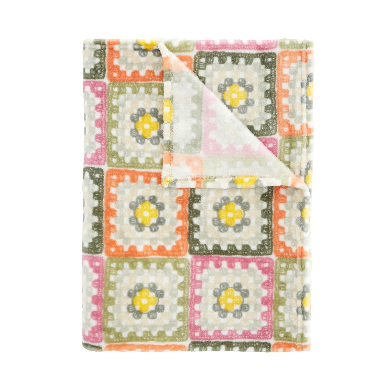 Crochet Print Throw by Catherine Lansfield