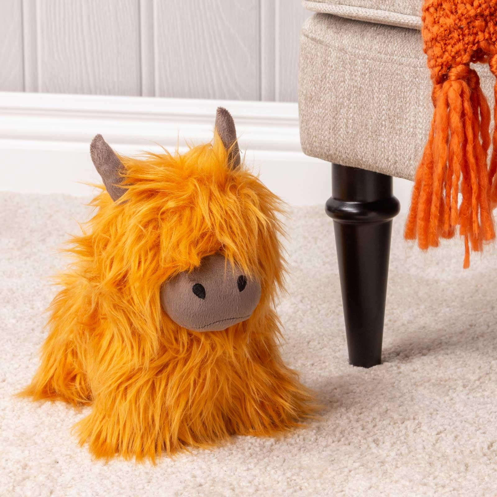 Highland Cow Shaggy Door Stop by Paoletti