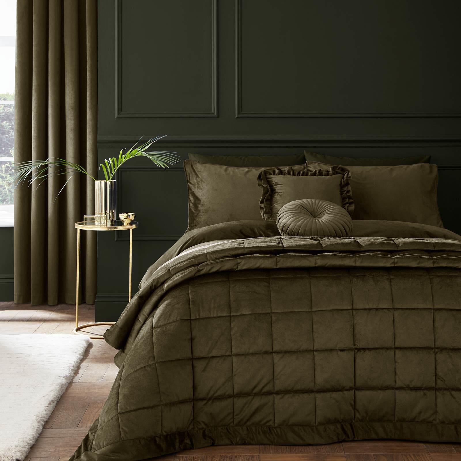 Kingsley Matt Velvet Bedspread by Catherine Lansfield