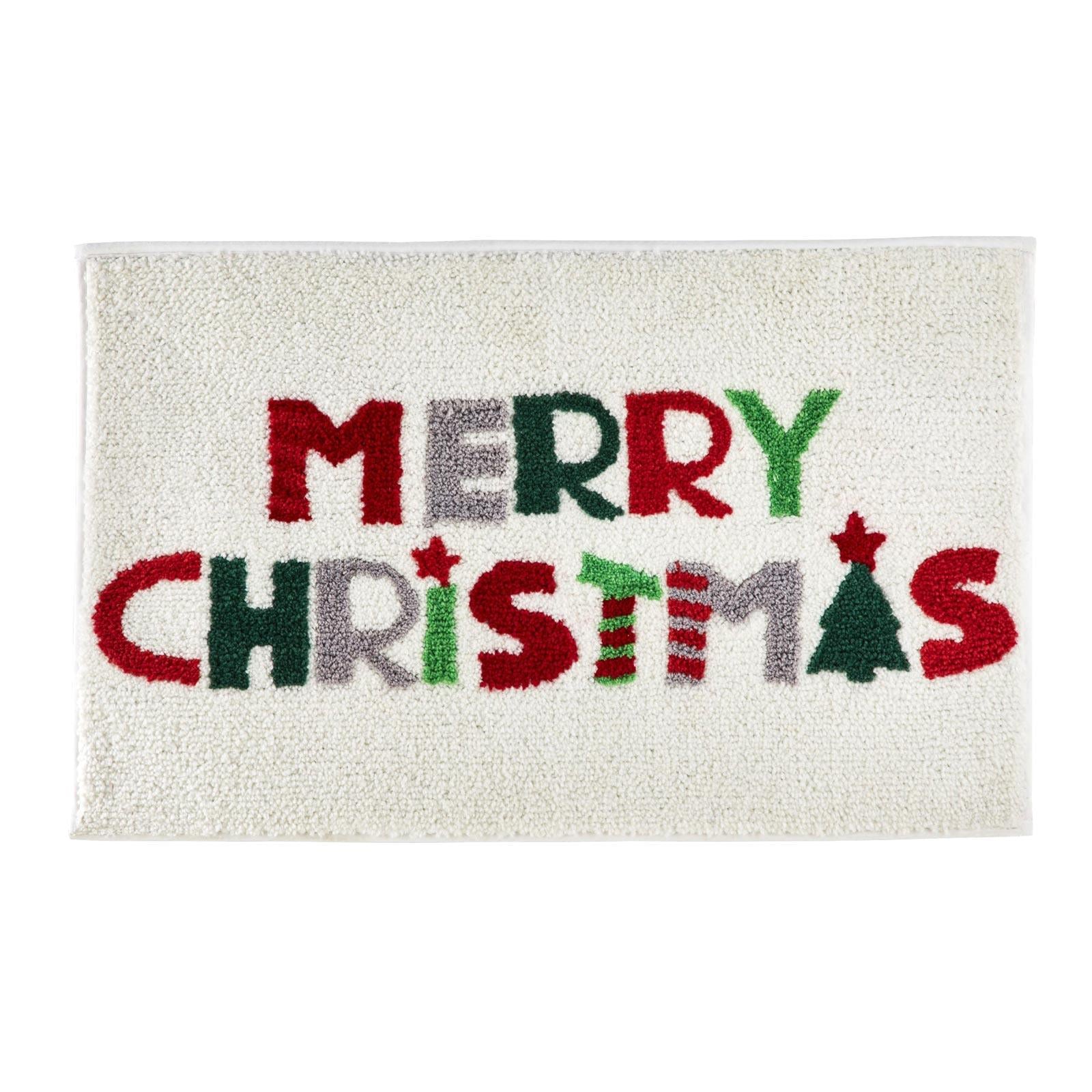 Merry Christmas Bath Mat by Fusion