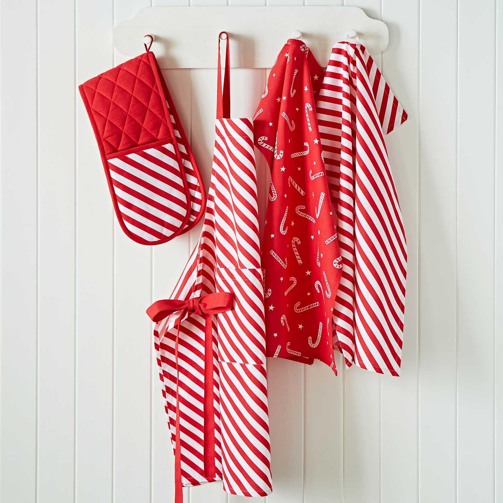 Christmas Candy Cane Kitchen Textiles Collection by Catherine Lansfield