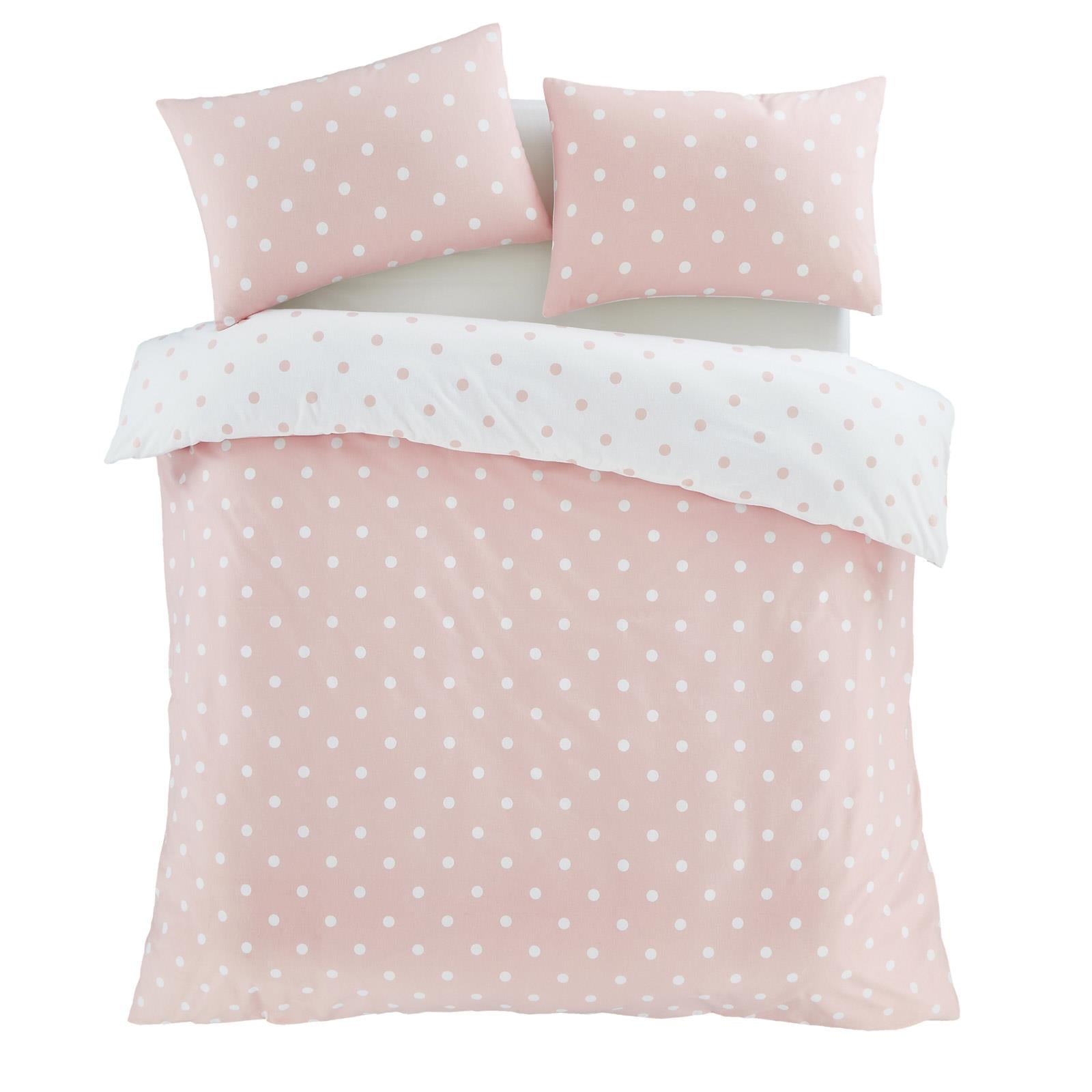 Brushed Polka Dot Duvet Cover Set by Catherine Lansfield